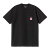 S/S Pocket Heart T-Shirt - Black/Red