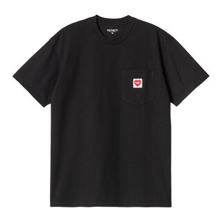 Carhartt WIP S/S Pocket Heart T-Shirt - Black/Red