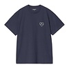 S/S Furoshiki T-Shirt - Blue/White