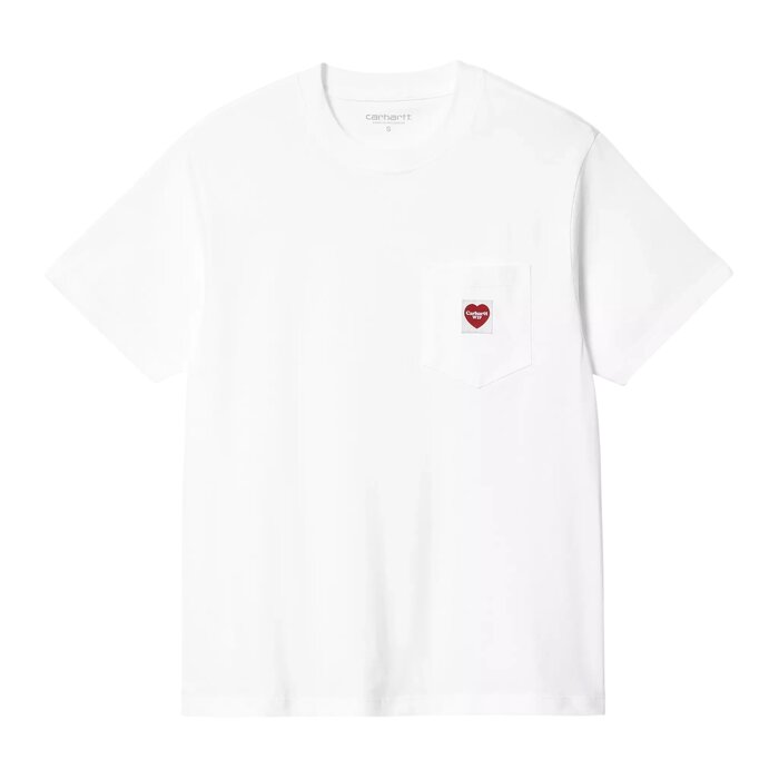 Carhartt WIP W' S/S Pocket Heart T-Shirt - White/Red
