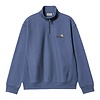 Half Zip American Script - Iris Blue