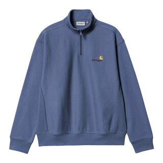 Carhartt WIP Half Zip American Script - Iris Blue