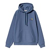 Hooded American Script Sweat - Blue Iris