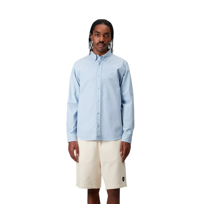 Carhartt WIP L/S Bolton Shirt - Air Sky (Garment Dyed)