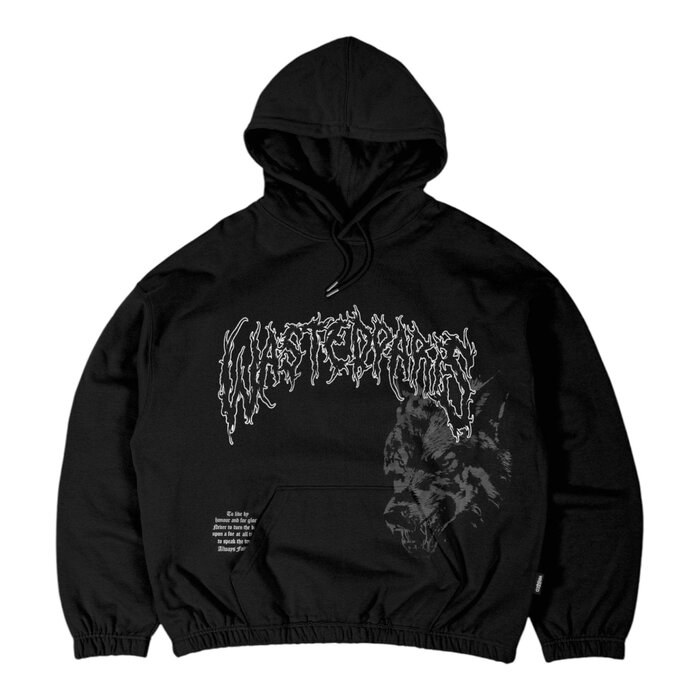Wasted Paris Varg Boxy Zip Hoodie - Black