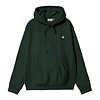 Hooded American Script Sweat - Conifer