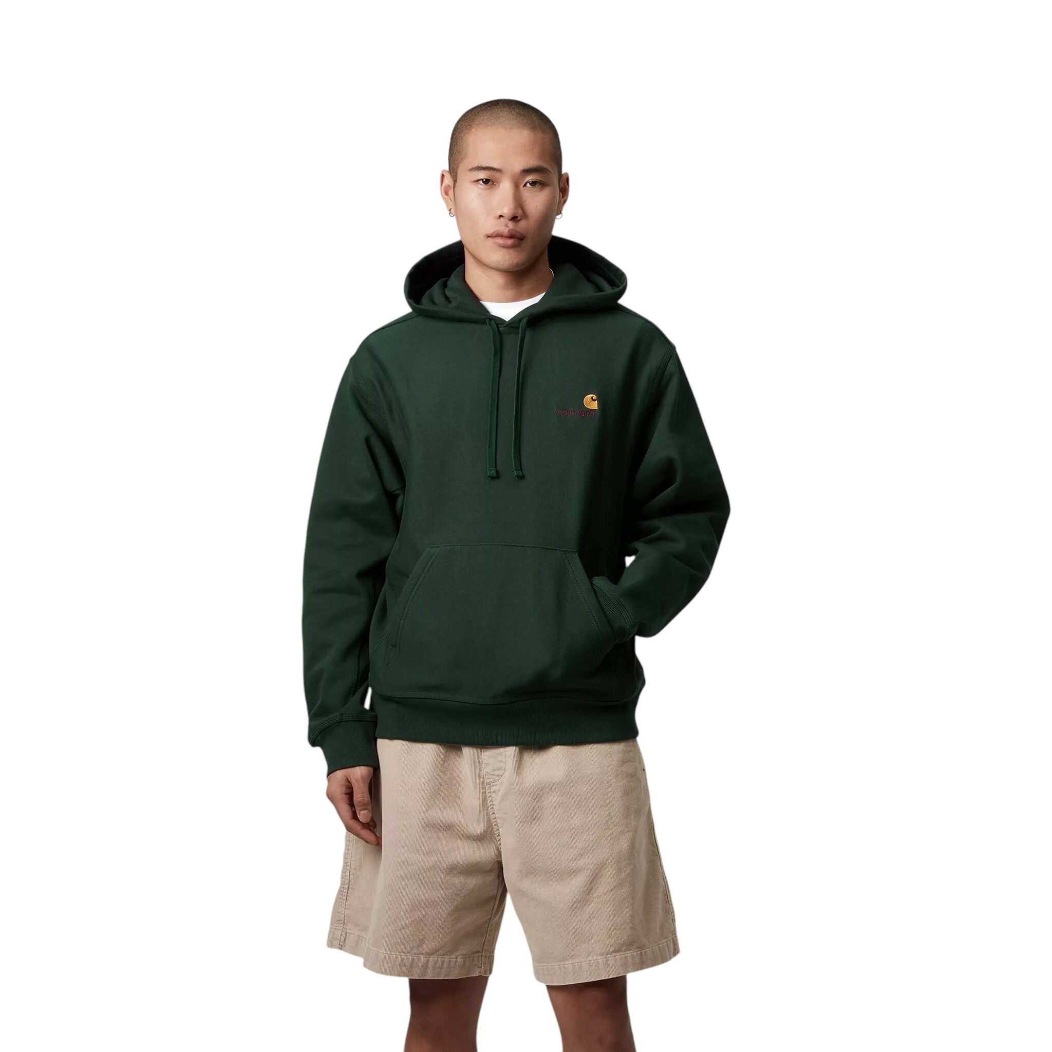 Carhartt WIP Hooded American Script Sweat - Conifer