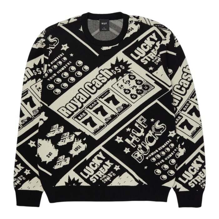 Huf Lucky Crewneck Sweater - Black