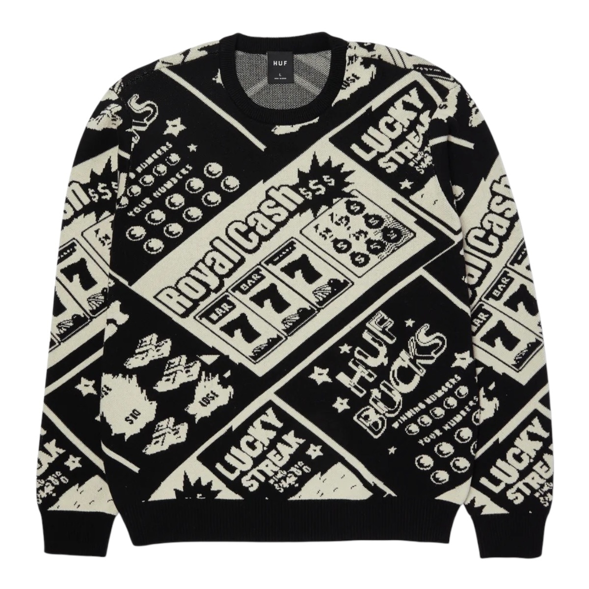Huf Lucky Crewneck Sweater - Black