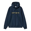 Hooded Carhartt Sweat - Ink/ Air Yellow