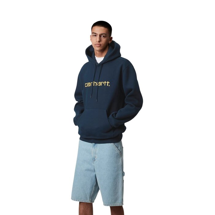 Carhartt WIP Hooded Carhartt Sweat - Ink/ Air Yellow