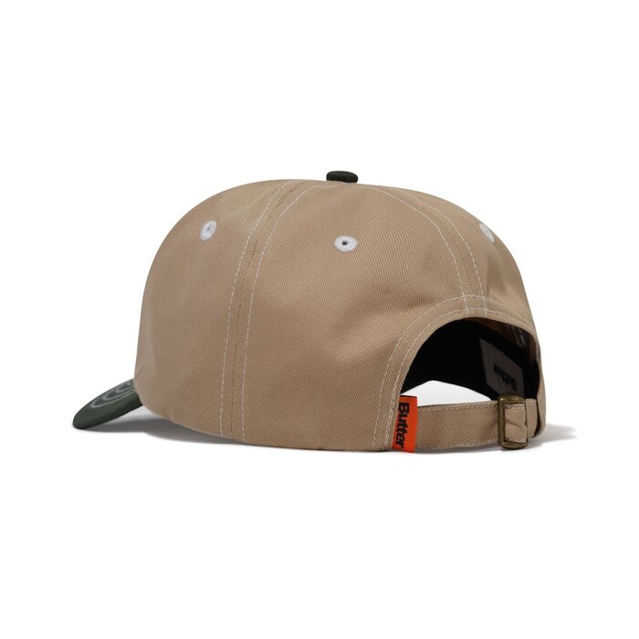 Butter Warped 6 Panel Cap - Tan/Seaweed