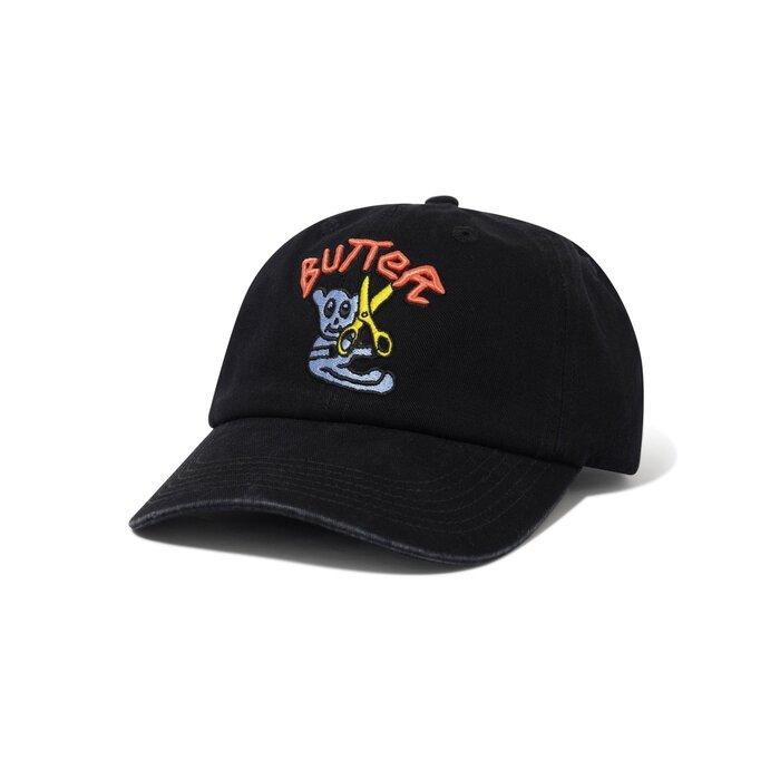 Butter Bear 6 Panel Cap - Black