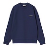 Script Embroidery Sweat - Ink/Air Yellow
