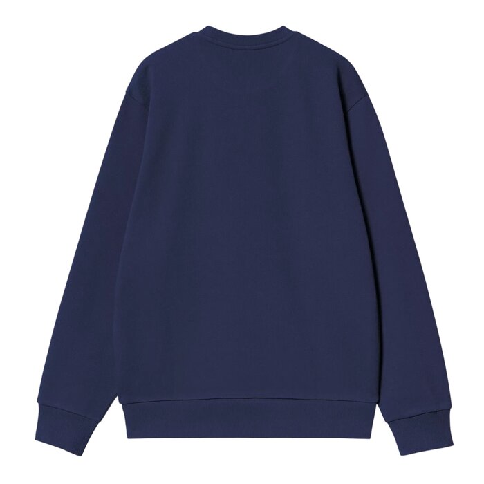 Carhartt WIP Script Embroidery Sweat - Ink/Air Yellow