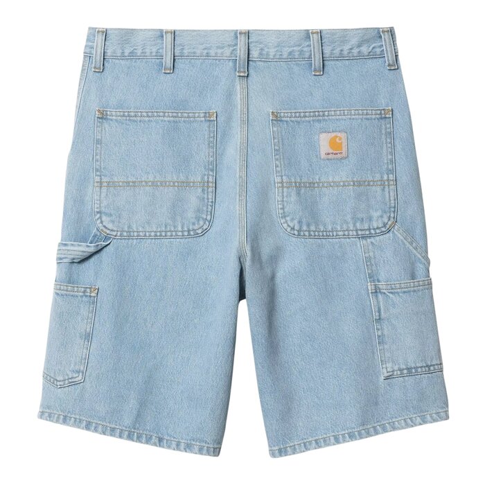 Carhartt WIP Single Knee Short - Blue Heavy Stone Bleached