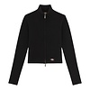East Helena Rib Zip-Through Jumper - Black