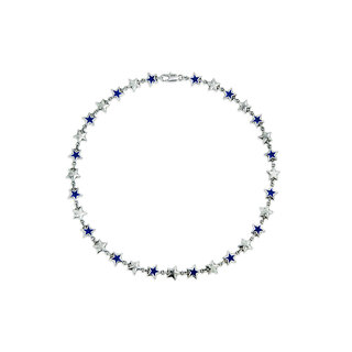 Twojeys Enameled Stars Necklace - Plata