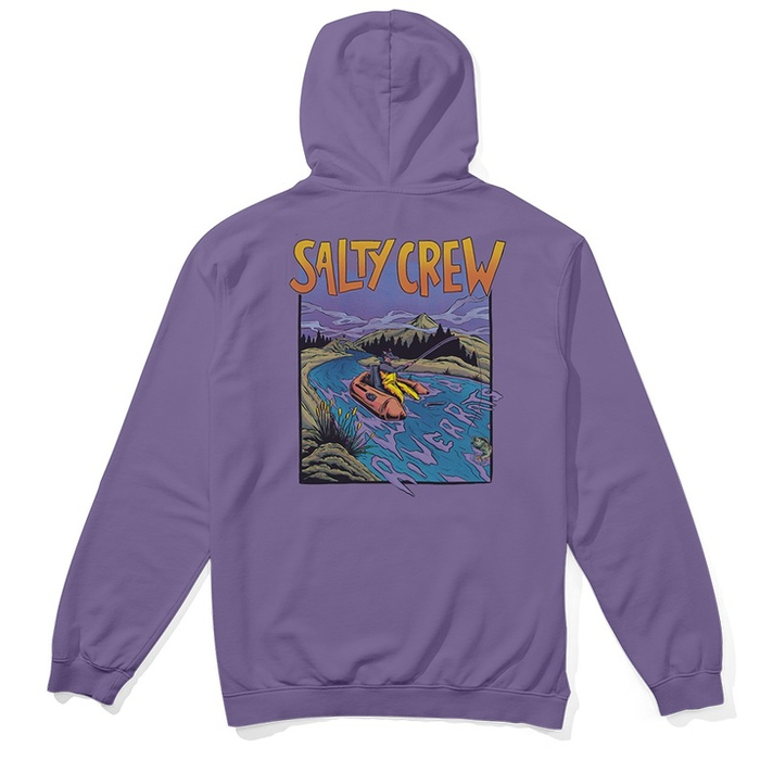 Salty Crew River Rats Hooded Fleece - Purple Heart