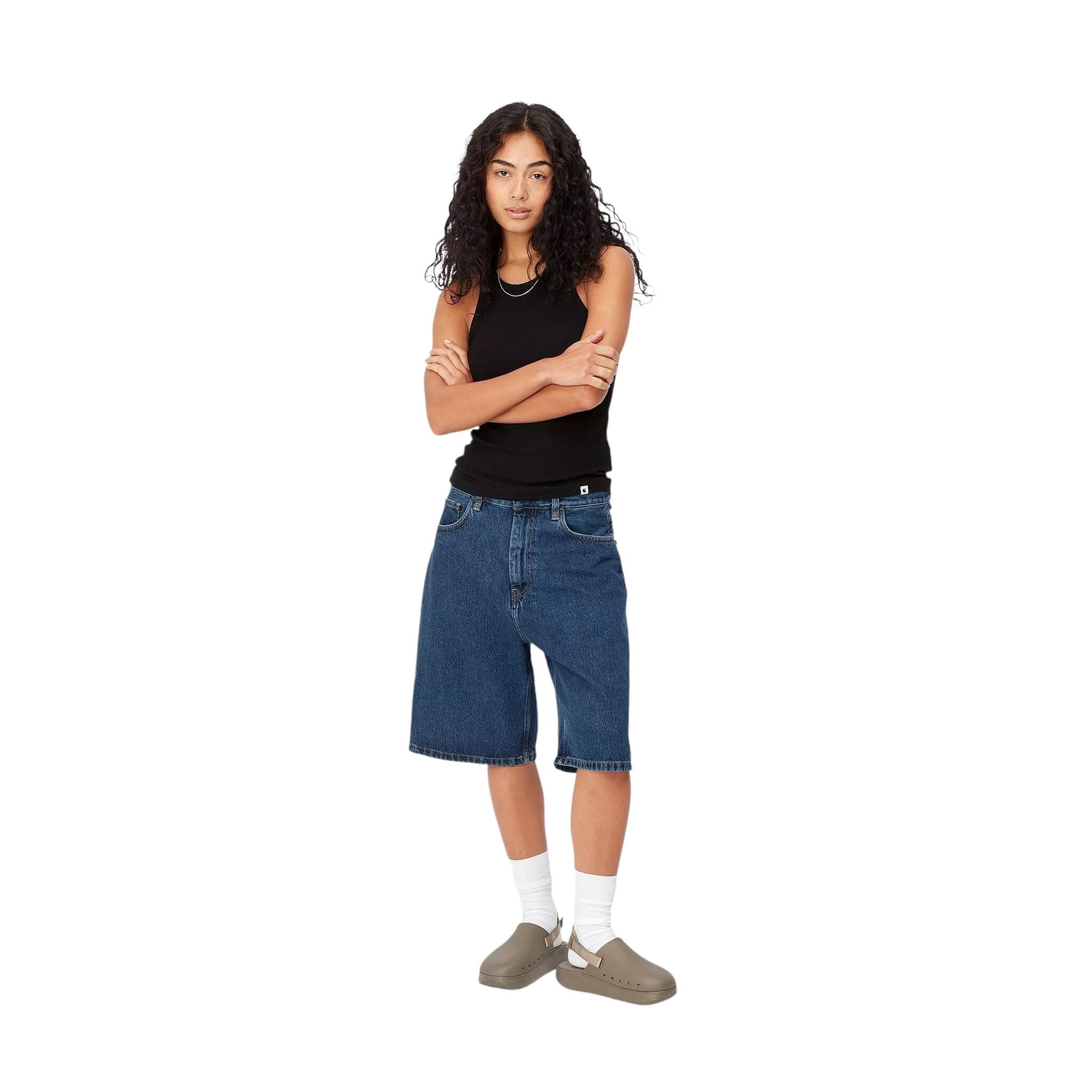 Carhartt WIP W' Brandon Short - Blue (Stone Washed)