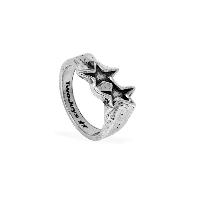 Twojeys Tilted Icon Ring - Plata