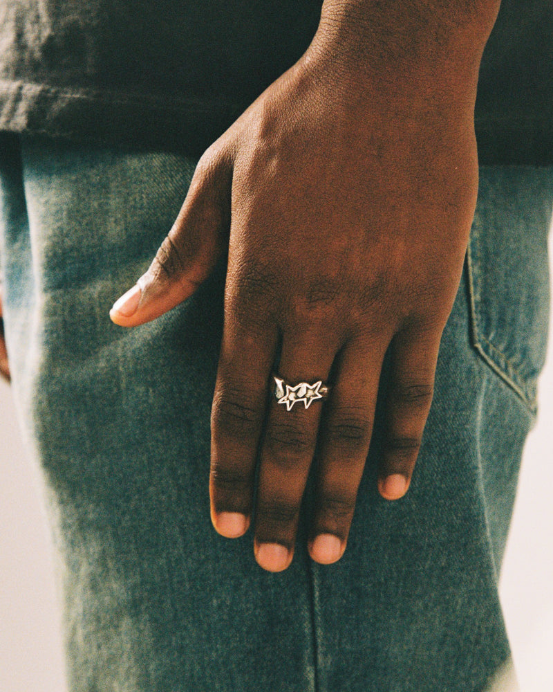 Twojeys Tilted Icon Ring - Plata