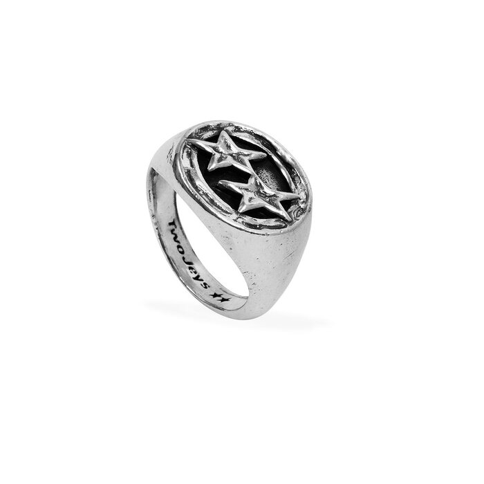 Twojeys Icon Signet Ring - Plata