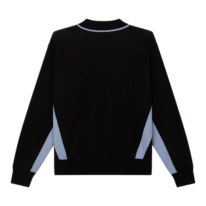 Obey Soccer Polo Sweater - Faded Black Multi