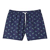 Short De Bain Court Imprimé Crocodile - Bleu Marine