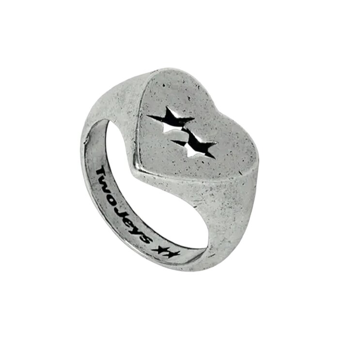 Twojeys Icon Heart Ring - Plata