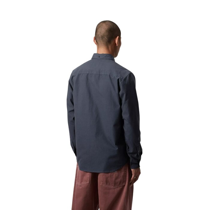 Carhartt WIP L/S Bolton Shirt - Dark Navy (Garment Dyed)
