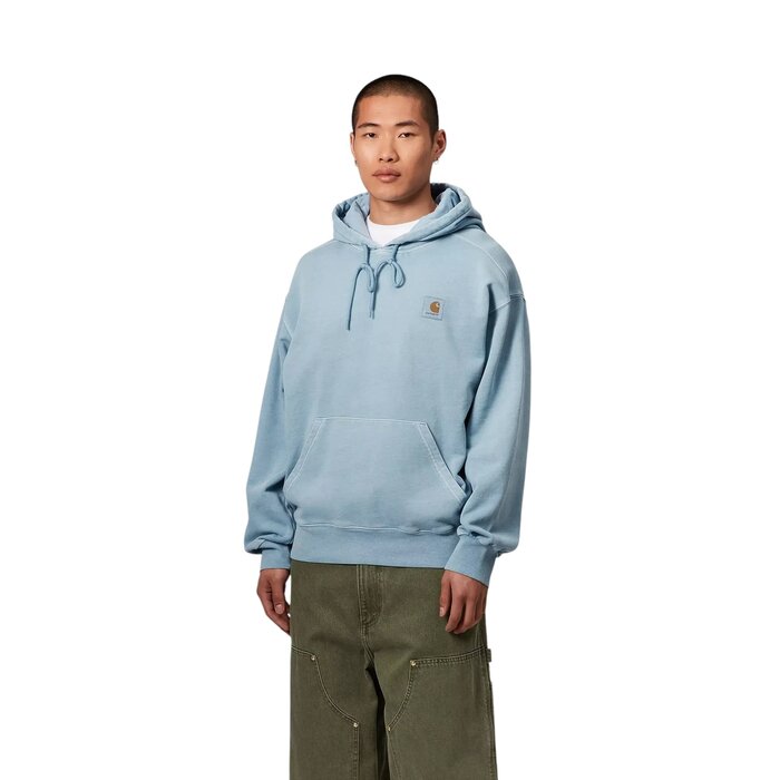 Carhartt WIP Hooded Nelson Sweat - Clay Blue (Garment Dyed)