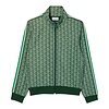 Veste de survêtement zippée Paris jacquard - Vert/Beige
