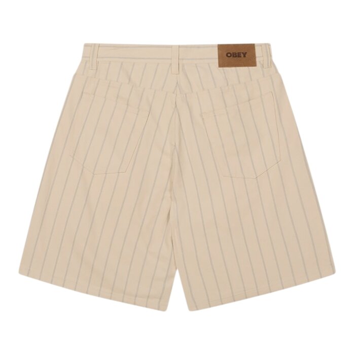 Obey Plaid Baggy Denim Short - Pelican Multi