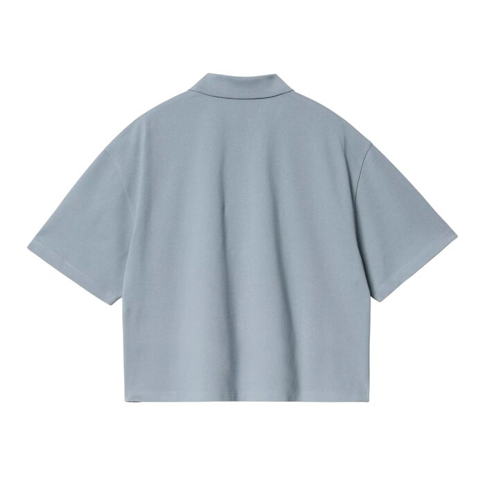 Carhartt WIP W' S/S Carhartt Script Polo TS - Frosted Blue