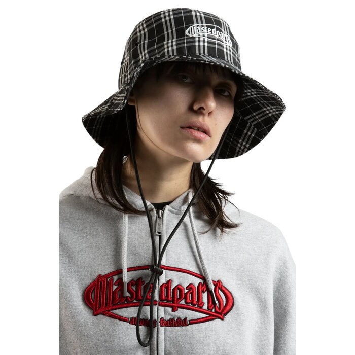 Wasted Paris Yard Tartan Safari Hat - Black/White