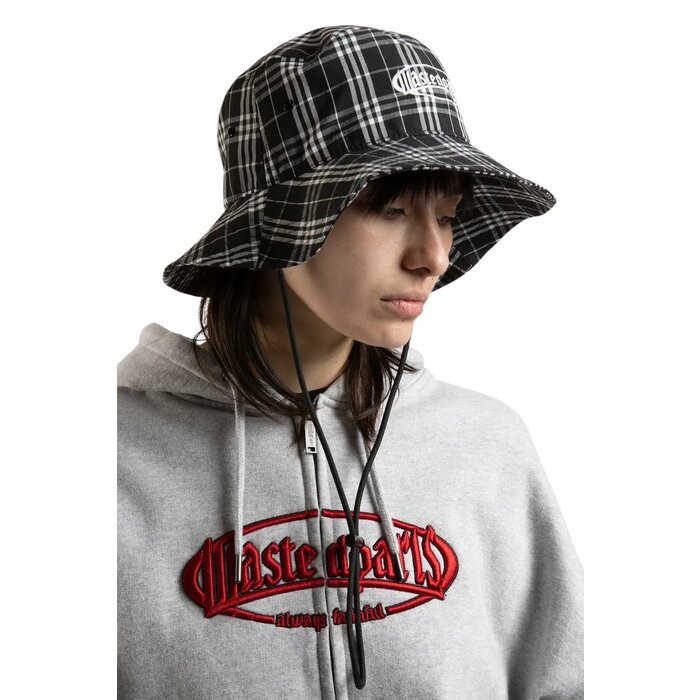 Wasted Paris Yard Tartan Safari Hat - Black/White