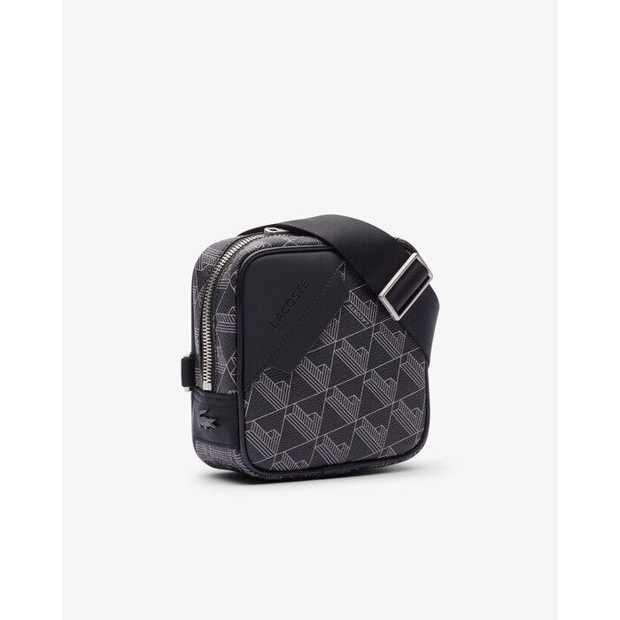 Lacoste Petit Sac à Bandoulière The Blend - Monogramme Noir