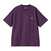 W' S/S American Script T-Shirt - Huckleberry