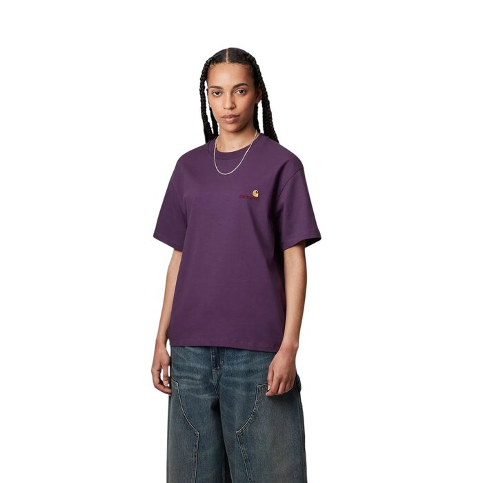 Carhartt WIP W' S/S American Script T-Shirt - Huckleberry