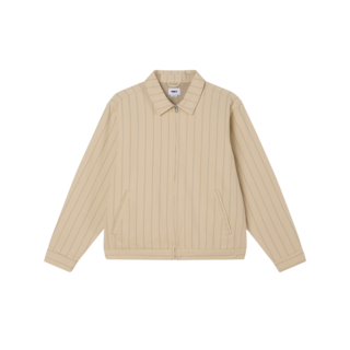 Obey Stripe Zip Up Jacket - Pelican Multi