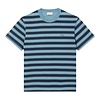 T-shirt jersey imprimé rayures - Bleu/Bleu Marine