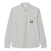 Chemise légère lignées avec écusson - Blanc/Bleu Marine