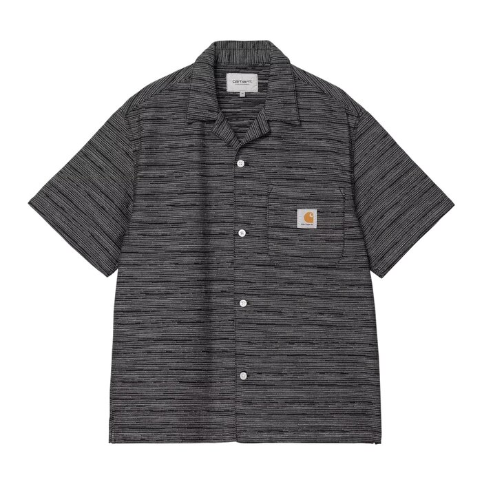 Carhartt WIP S/S Gellar Shirt - Gellar Stripe/Black Rinsed