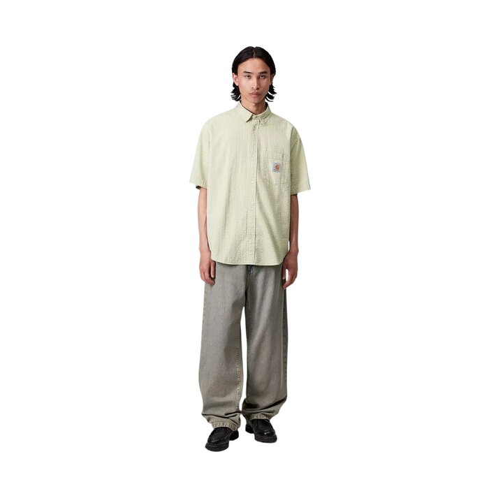Carhartt WIP Landon Pant - Blue/Leather (Garment Dyed)