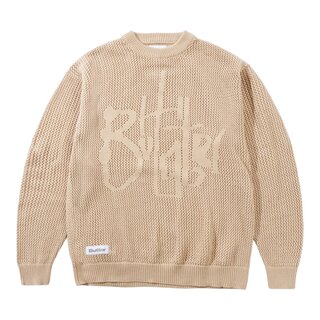 Butter Scribbles Knit Sweater - Cream