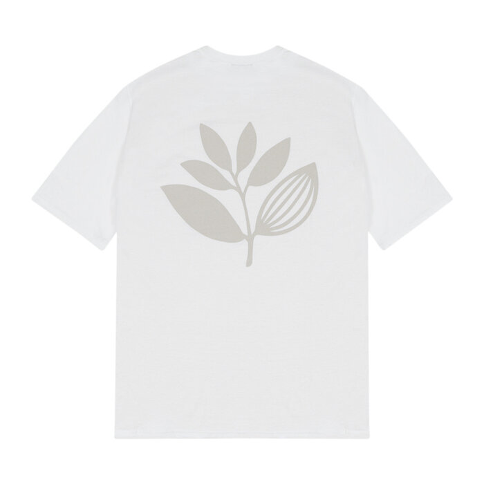 Magenta Plant Tee - White