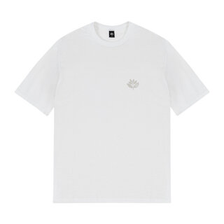 Magenta Plant Tee - White