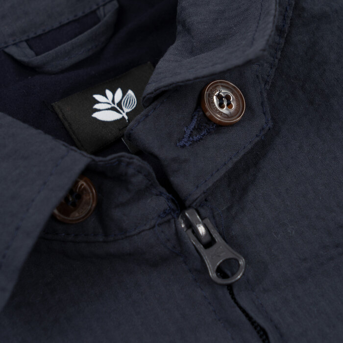 Magenta Bastille Seersucker Jacket - Navy Blue