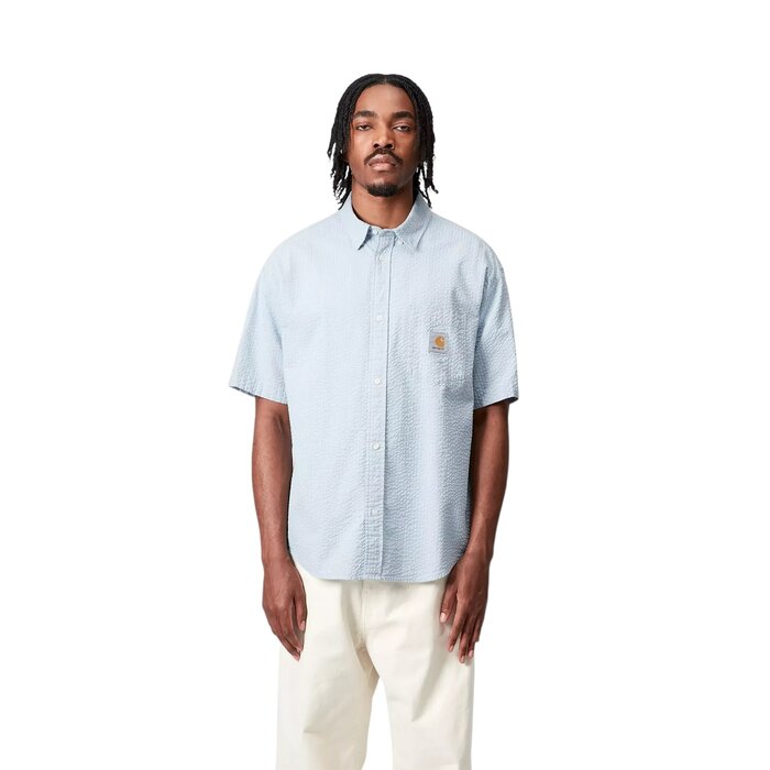 Carhartt WIP S/S Toland Shirt - Toland Stripe/Blue Fog